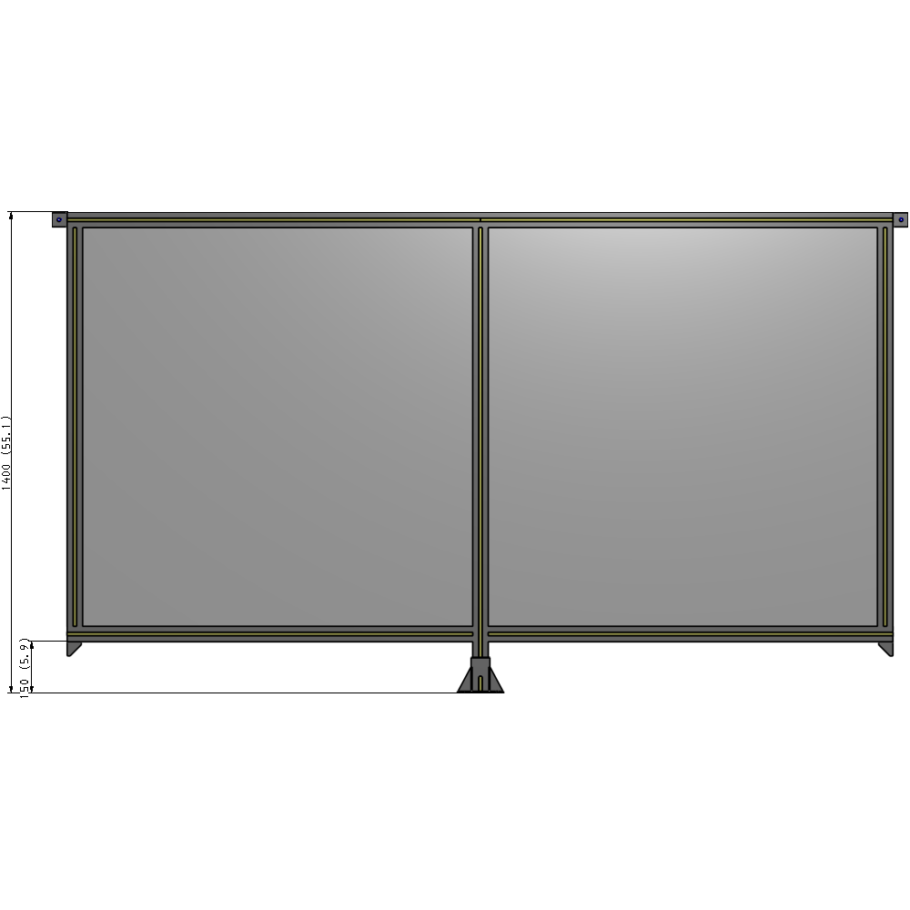 B7-1400-2400-0150-TYPFA GUARDING PANEL 1400MM TALL X 2400MM WIDE 1/4'' POLYCARBONATE