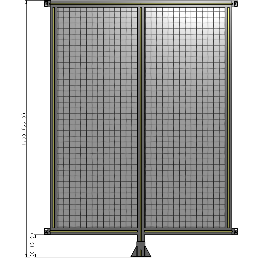 B7-1700-1200-0150-HYMFA GUARDING PANEL 1700MM TALL X 1200MM WIDE 1'' MESH