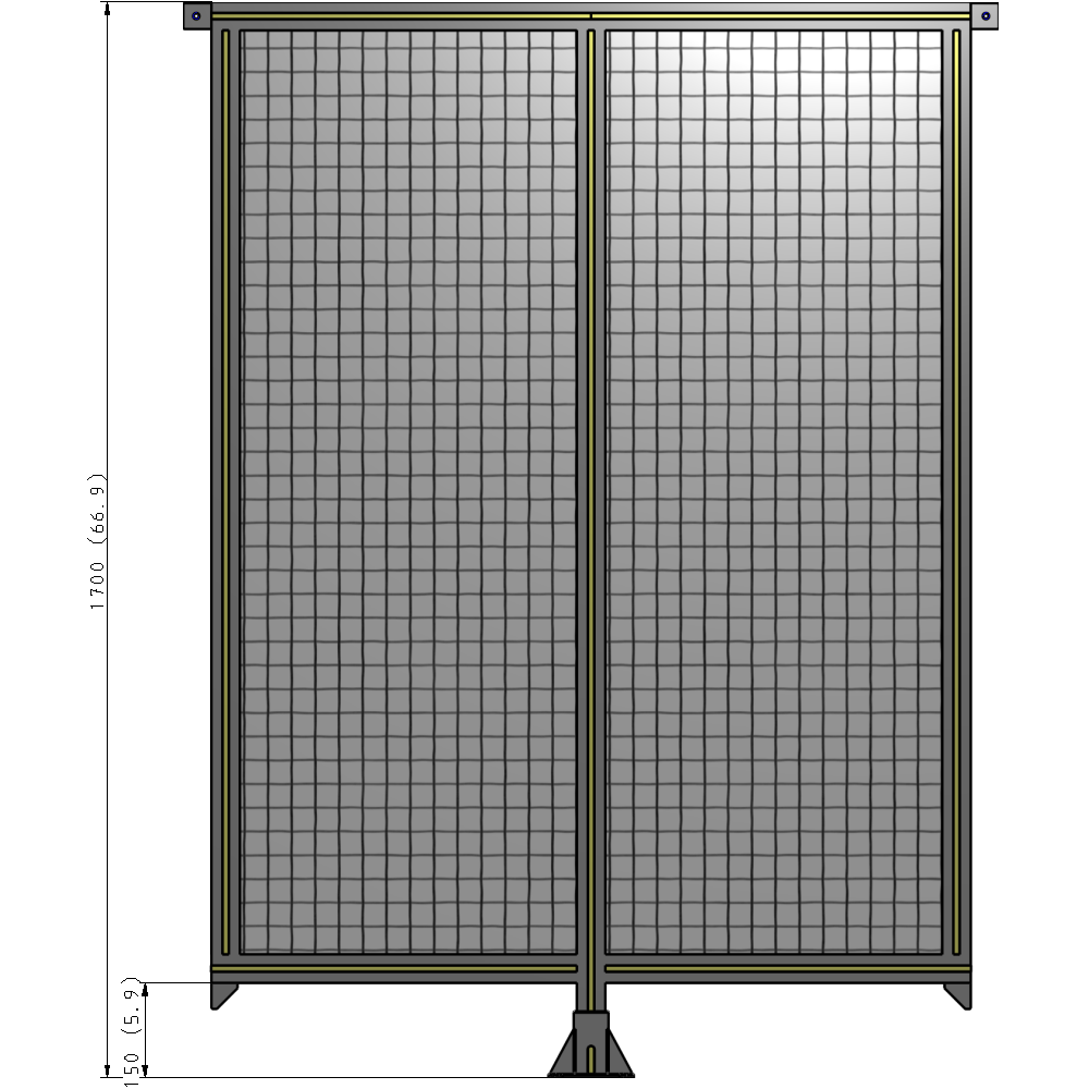 B7-1700-1200-0150-TYMFA GUARDING PANEL 1700MM TALL X 1200MM WIDE 1'' MESH