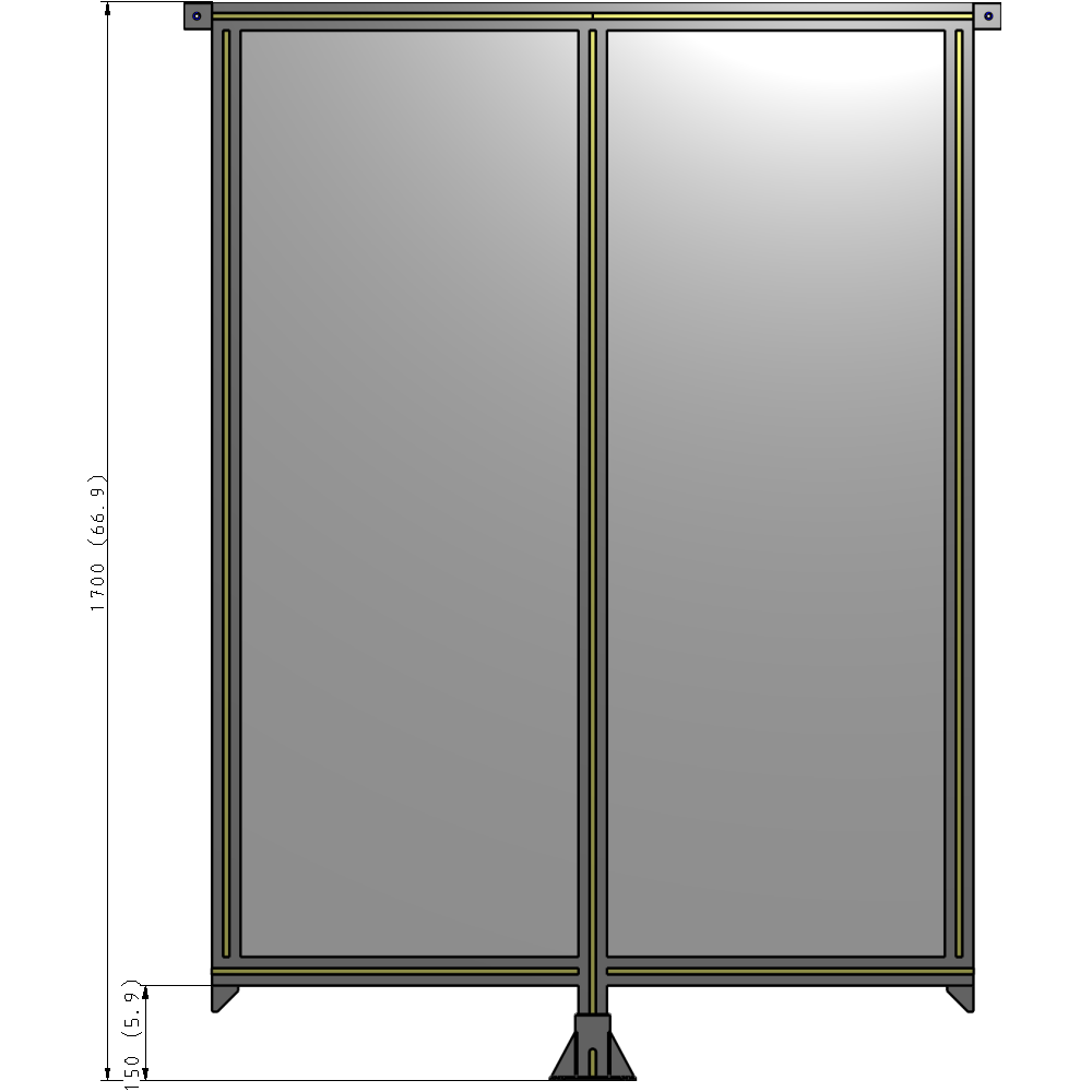 B7-1700-1200-0150-TYPFK GUARDING PANEL 1700MM TALL X 1200MM WIDE 1/4'' POLYCARBONATE