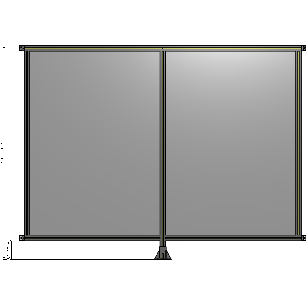 B7-1700-2200-0150-HYPFA GUARDING PANEL 1700MM TALL X 2200MM WIDE 1/4'' POLYCARBONATE