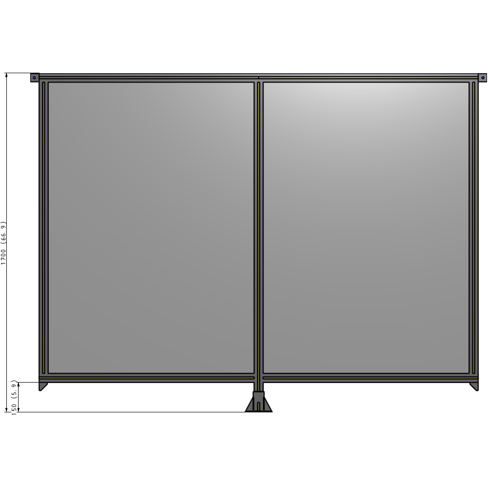 B7-1700-2200-0150-TYPFK GUARDING PANEL 1700MM TALL X 2200MM WIDE 1/4'' POLYCARBONATE