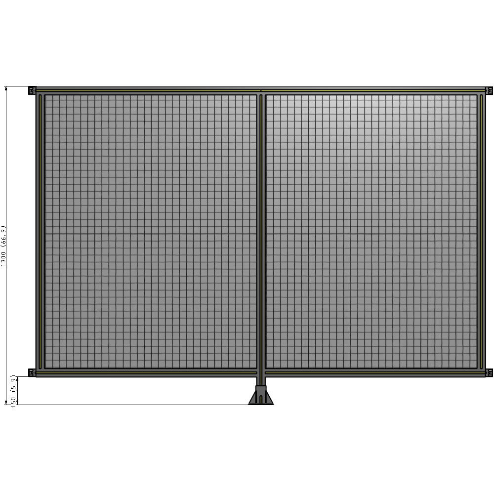 B7-1700-2400-0150-HYMFA GUARDING PANEL 1700MM TALL X 2400MM WIDE 1'' MESH
