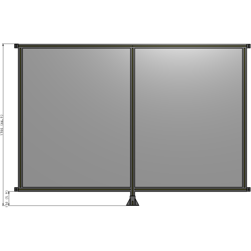 B7-1700-2400-0150-HYPFK GUARDING PANEL 1700MM TALL X 2400MM WIDE 1/4'' POLYCARBONATE