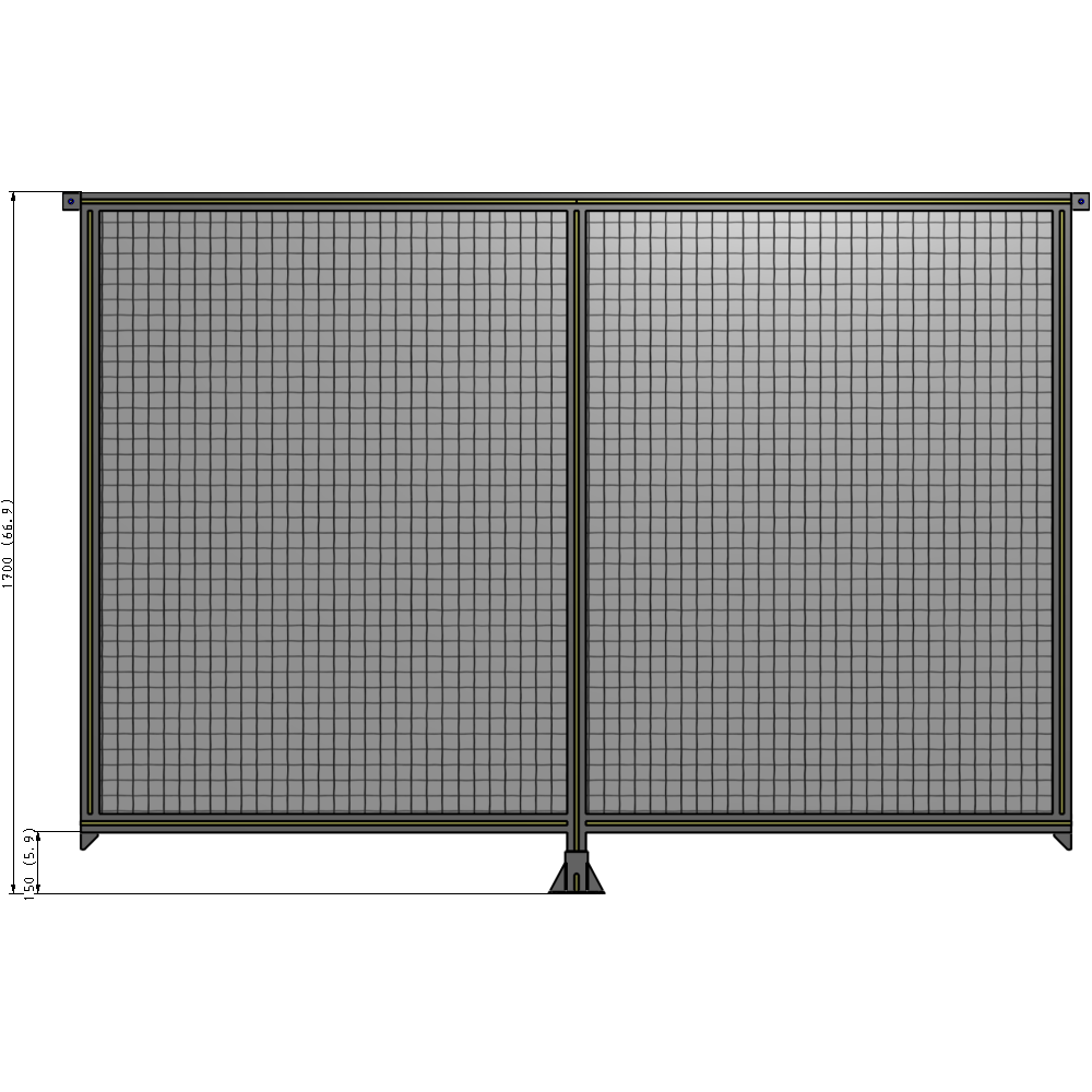 B7-1700-2400-0150-TYMFK GUARDING PANEL 1700MM TALL X 2400MM WIDE 1'' MESH