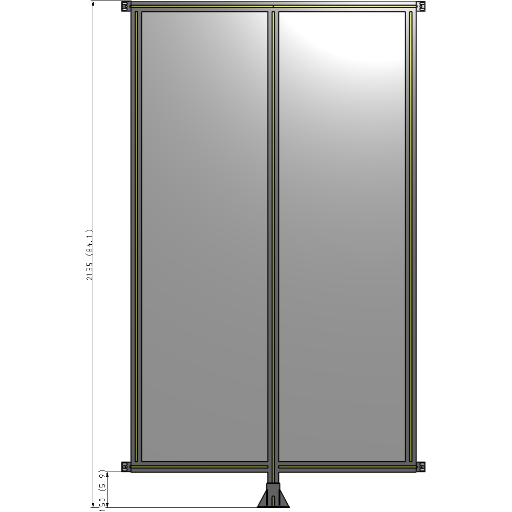 B7-2135-1200-0150-HYPFK GUARDING PANEL 2135MM TALL X 1200MM WIDE 1/4'' POLYCARBONATE