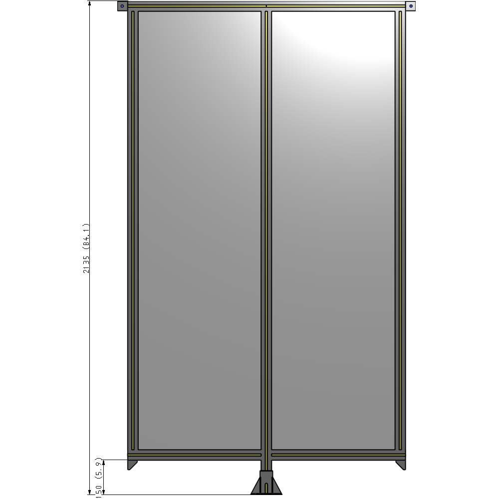 B7-2135-1200-0150-TYPFA GUARDING PANEL 2135MM TALL X 1200MM WIDE 1/4'' POLYCARBONATE