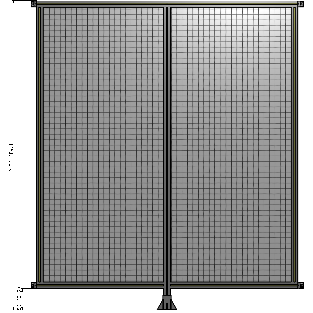 B7-2135-1800-0150-HYMFA GUARDING PANEL 2135MM TALL X 1800MM WIDE 1'' MESH