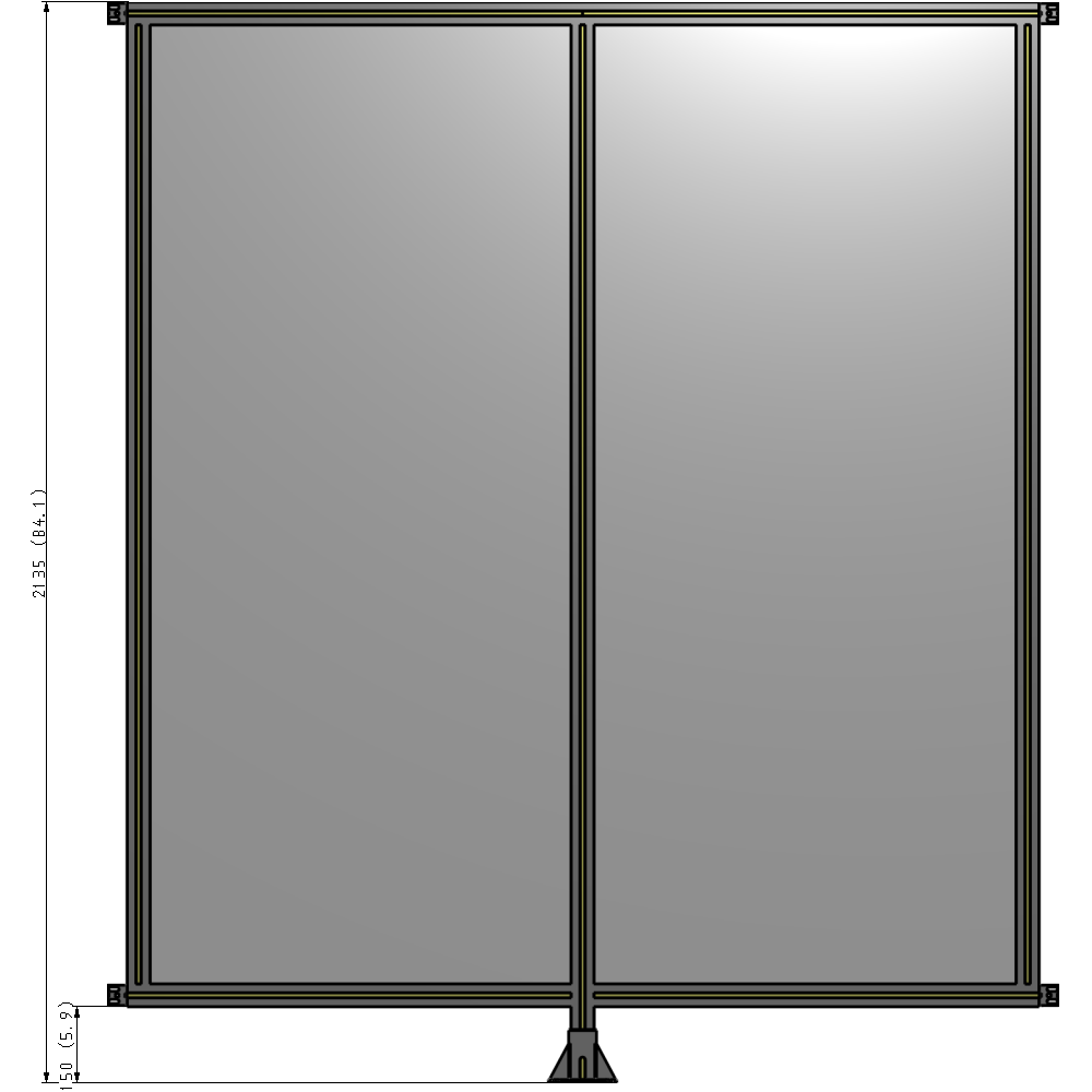 B7-2135-1800-0150-HYPFK GUARDING PANEL 2135MM TALL X 1800MM WIDE 1/4'' POLYCARBONATE