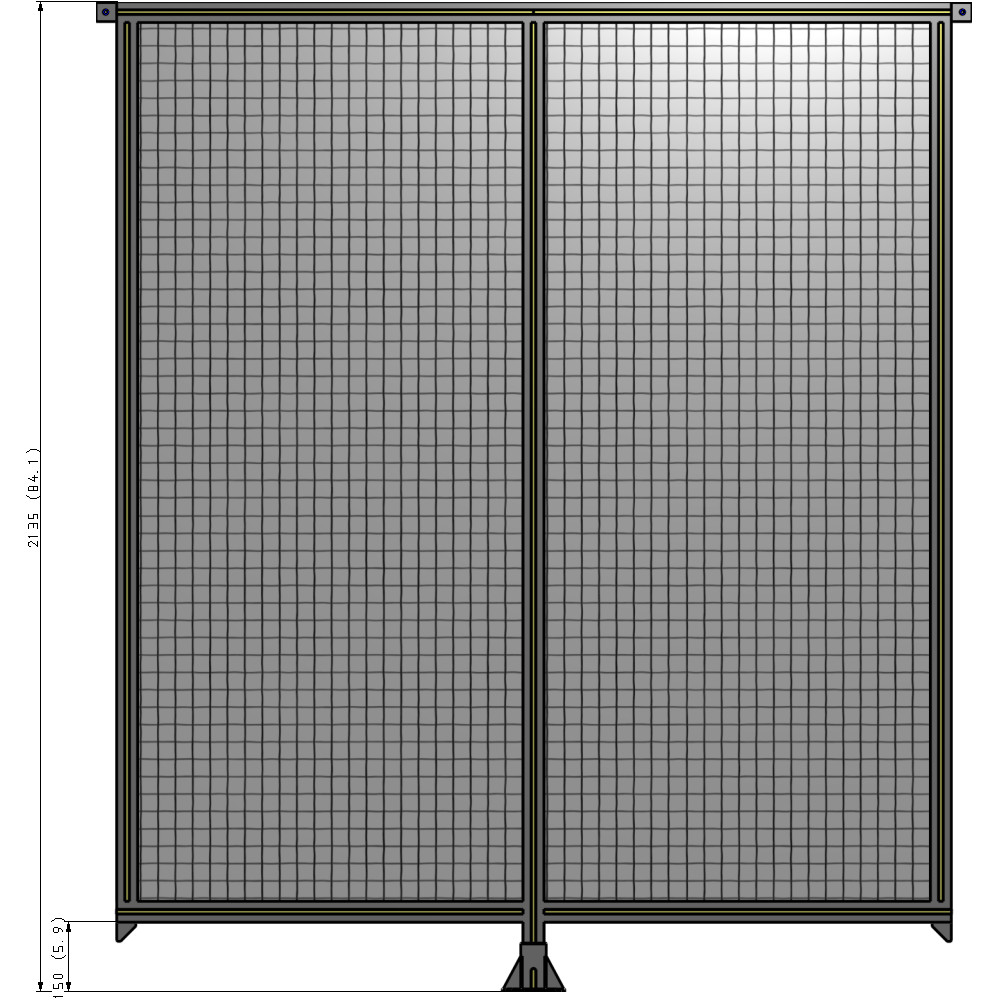 B7-2135-1800-0150-TYMFK GUARDING PANEL 2135MM TALL X 1800MM WIDE 1'' MESH