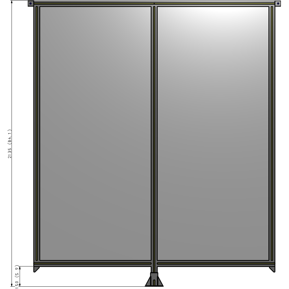 B7-2135-1800-0150-TYPFK GUARDING PANEL 2135MM TALL X 1800MM WIDE 1/4'' POLYCARBONATE