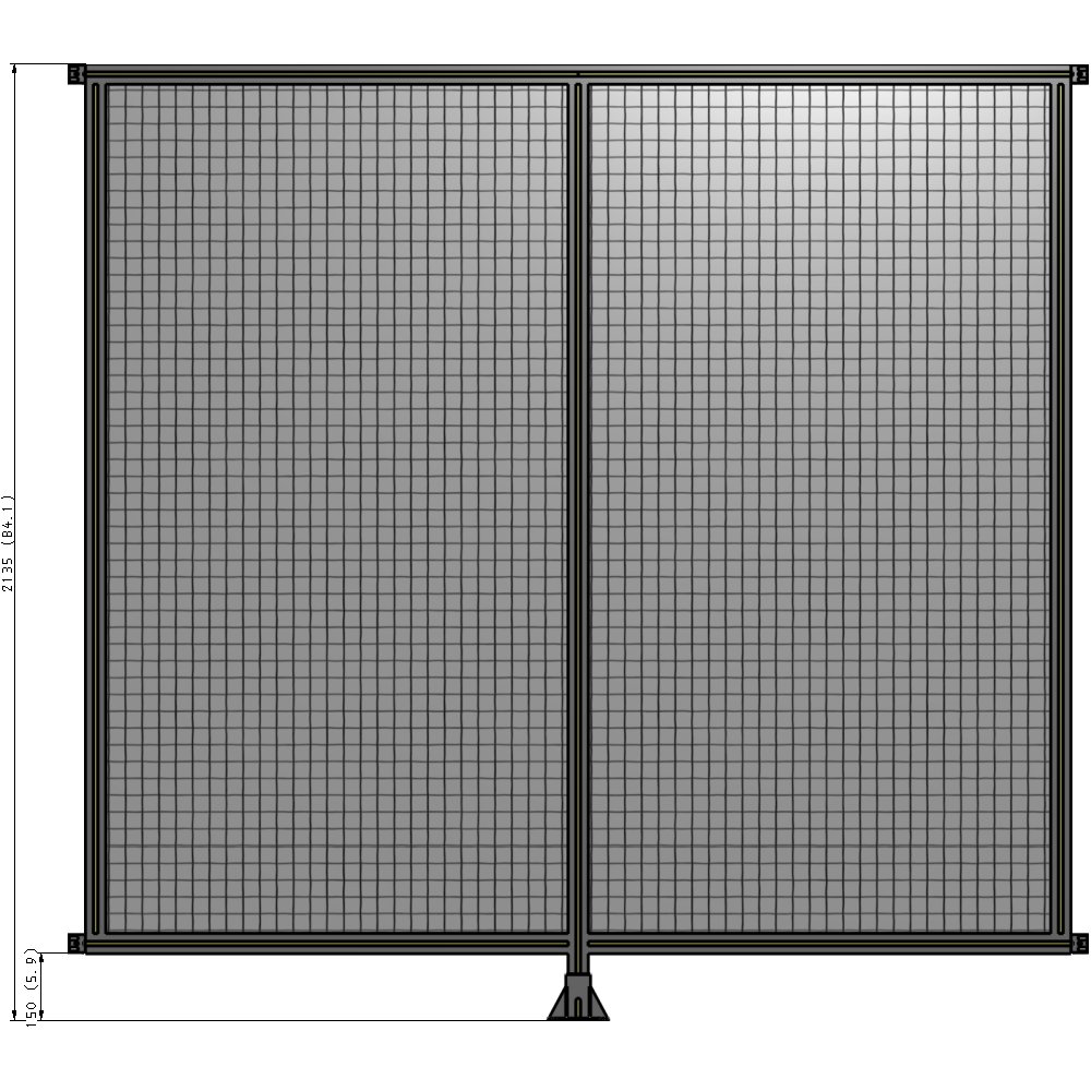 B7-2135-2200-0150-HYMFK GUARDING PANEL 2135MM TALL X  2200MM WIDE 1'' MESH