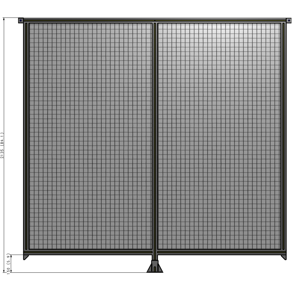 B7-2135-2200-0150-TYMFA GUARDING PANEL 2135MM TALL X  2200MM WIDE 1'' MESH