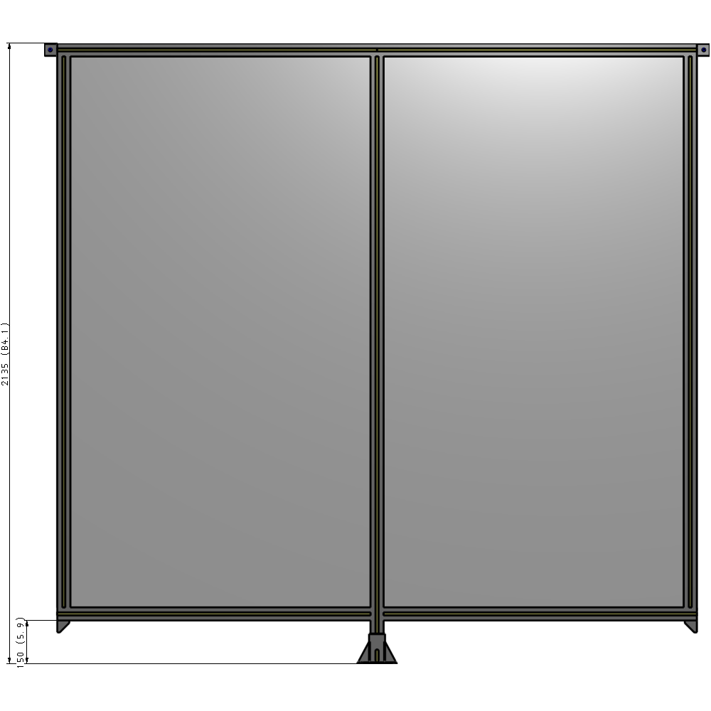 B7-2135-2200-0150-TYPFK GUARDING PANEL 2135MM TALL X 2200MM WIDE 1/4'' POLYCARBONATE