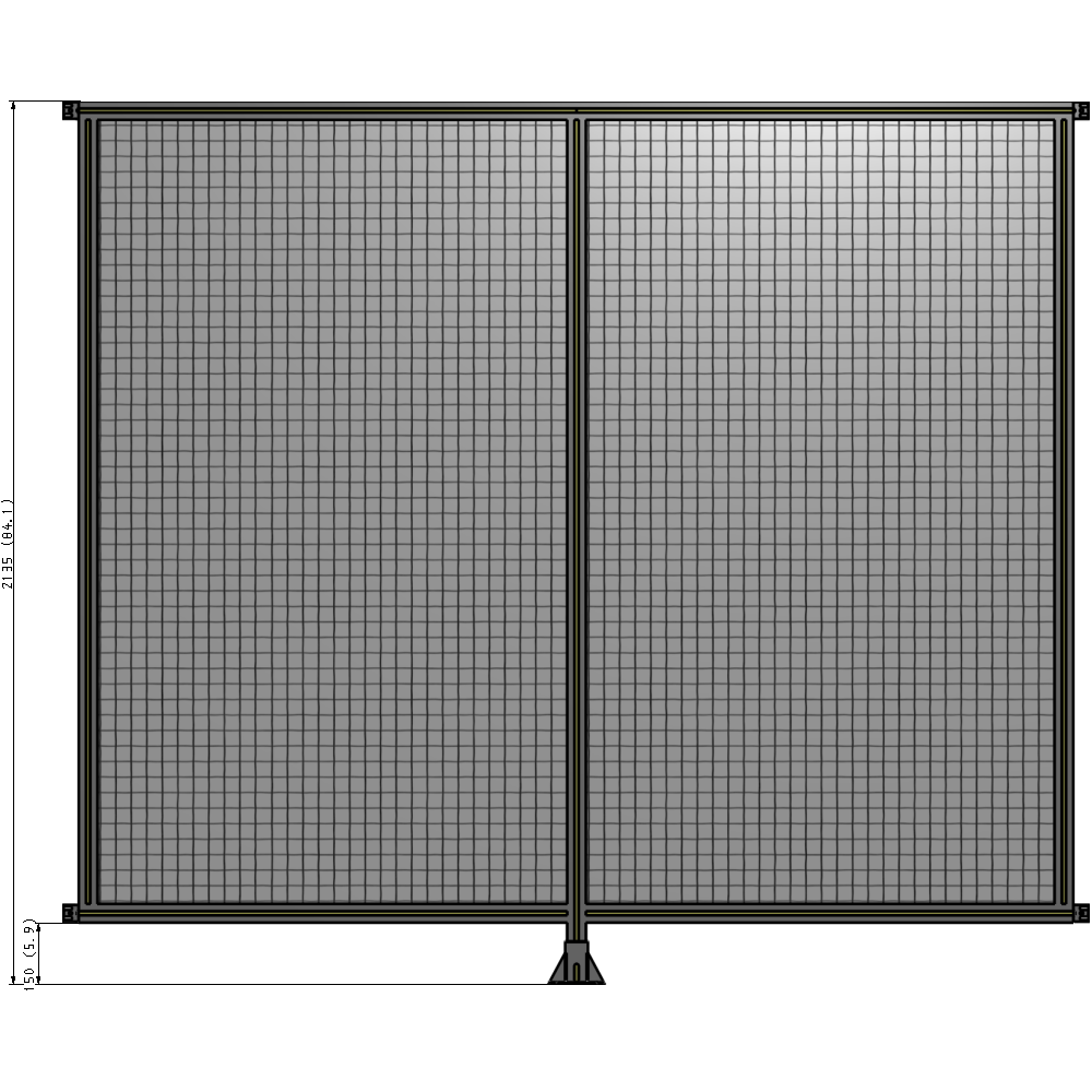 B7-2135-2400-0150-HYMFA GUARDING PANEL 2135MM TALL X 2400MM WIDE 1'' MESH