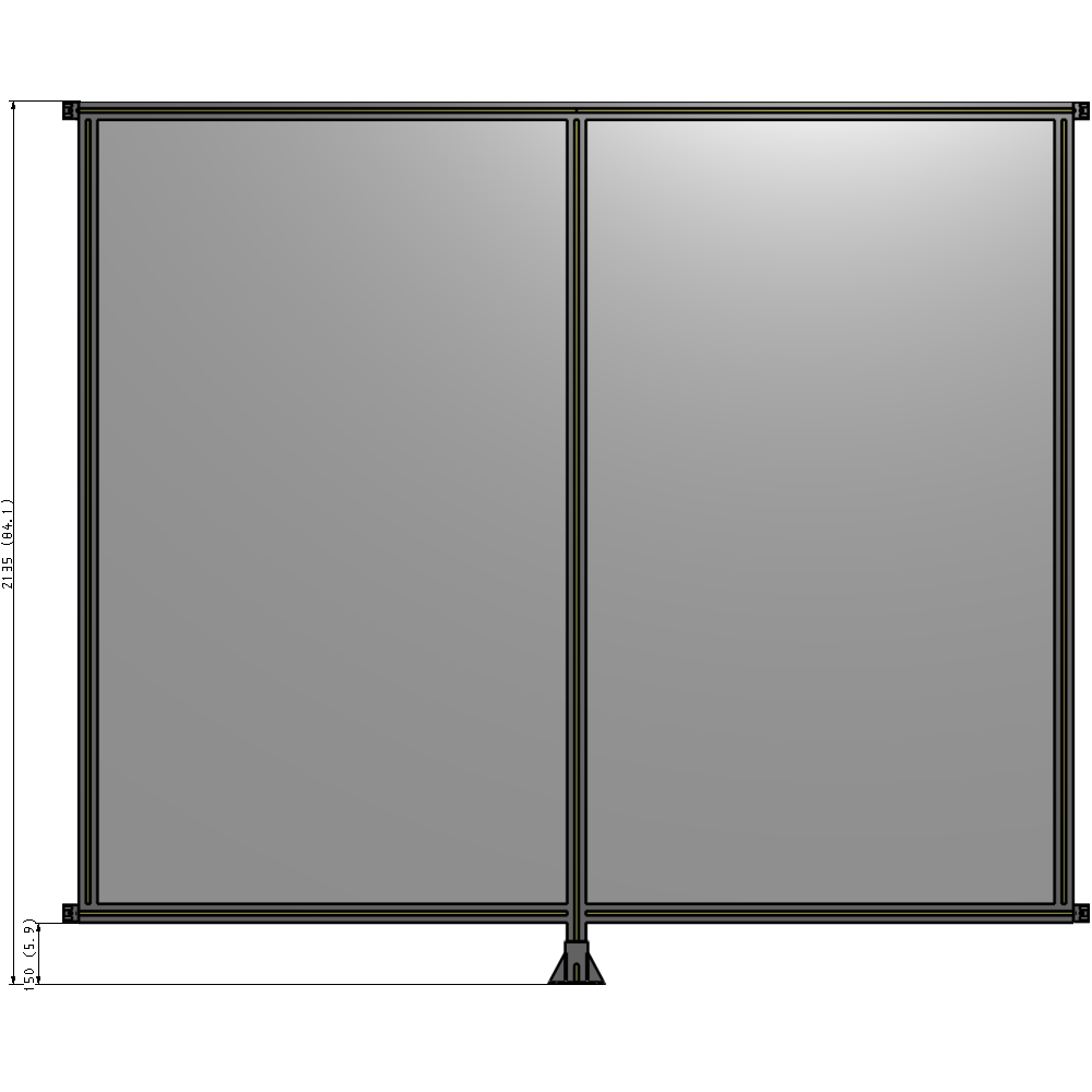 B7-2135-2400-0150-HYPFA GUARDING PANEL 2135MM TALL X 2400MM WIDE 1/4'' POLYCARBONATE