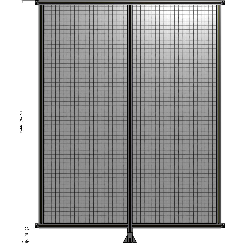 B7-2400-1800-0150-HYMFA GUARDING PANEL 2400MM TALL X 1800MM WIDE 1'' MESH