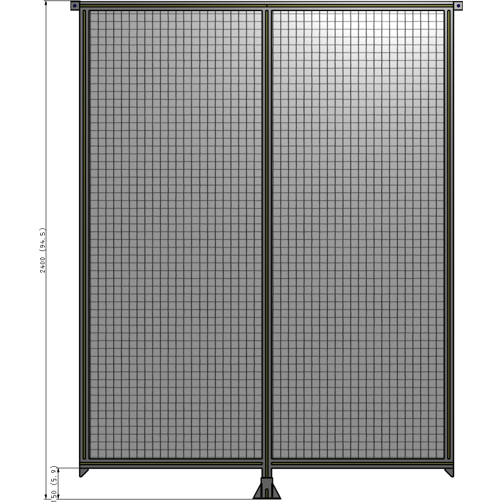 B7-2400-1800-0150-TYMFA GUARDING PANEL 2400MM TALL X 1800MM WIDE 1'' MESH