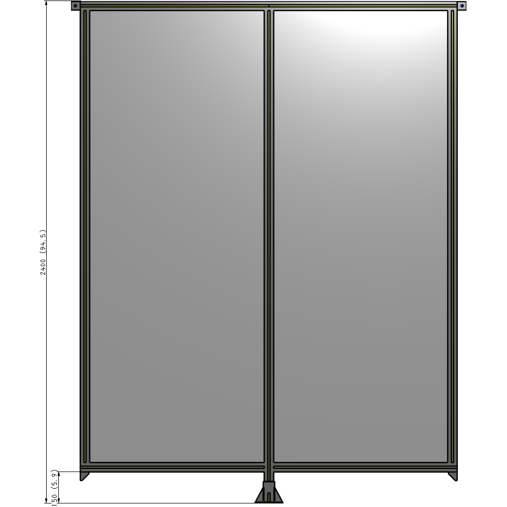 B7-2400-1800-0150-TYPFK GUARDING PANEL 2400MM TALL X 1800MM WIDE 1/4'' POLYCARBONATE