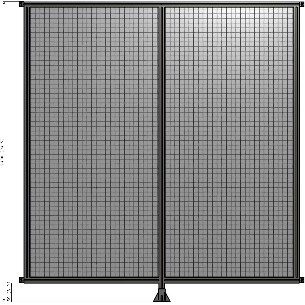 B7-2400-2200-0150-HYMFK GUARDING PANEL 2400MM TALL X 2200MM WIDE 1'' MESH
