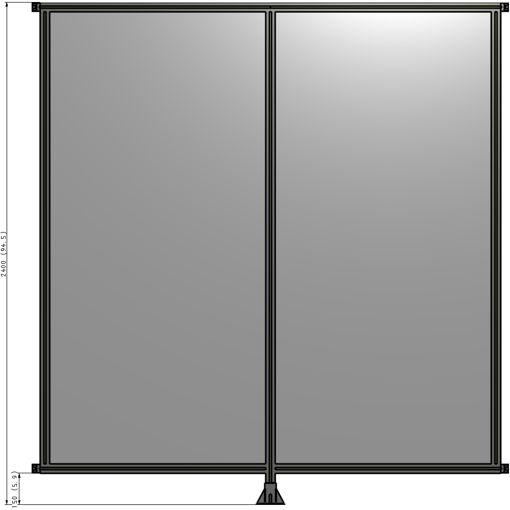 B7-2400-2200-0150-HYPFA GUARDING PANEL 2400MM TALL X 2200MM WIDE 1/4'' POLYCARBONATE