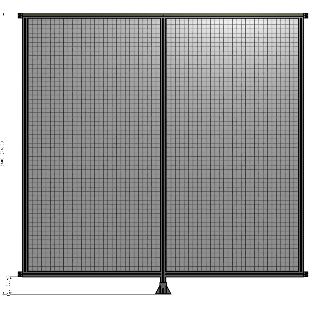 B7-2400-2400-0150-HYMFK GUARDING PANEL 2400MM TALL X 2400MM WIDE 1'' MESH
