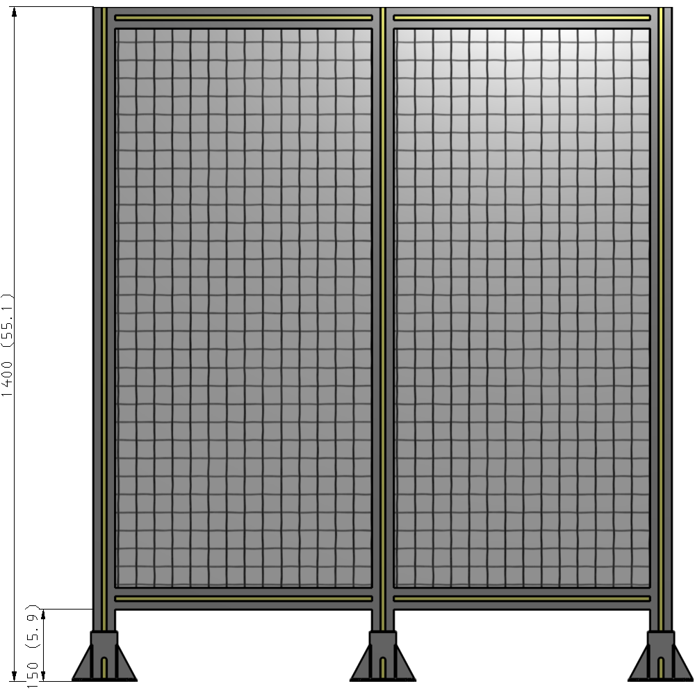 B8-1400-1200-0150-ZYMFK GUARDING PANEL 1400MM TALL X 1200MM WIDE 1'' MESH