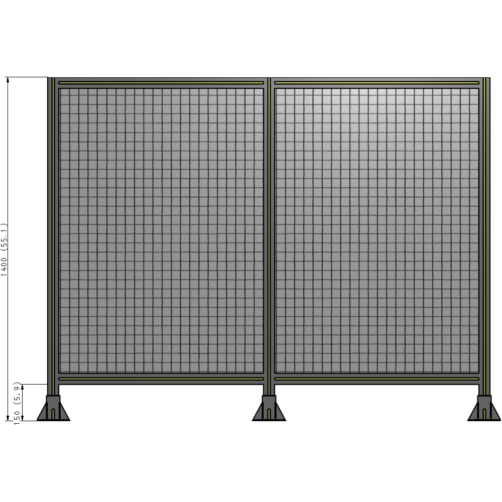 B8-1400-1800-0150-ZYMFK GUARDING PANEL 1400MM TALL X 1800MM WIDE 1'' MESH