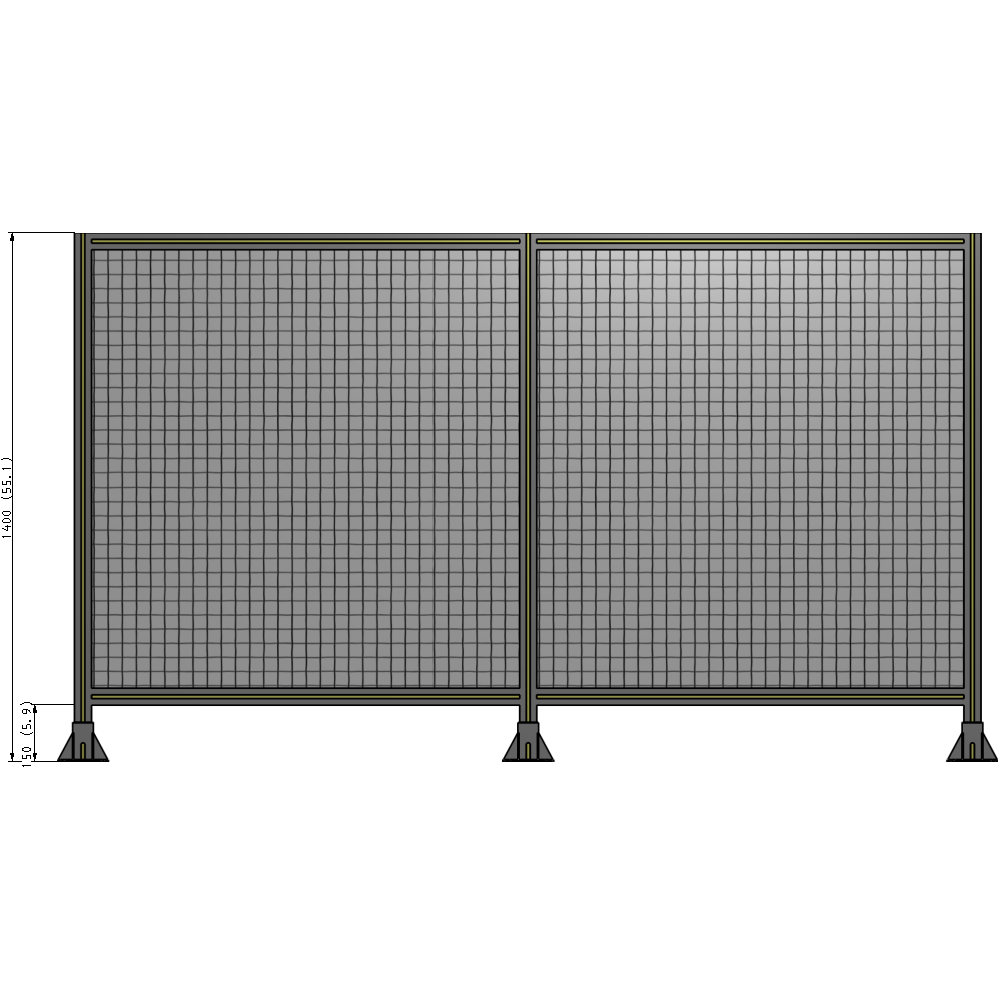 B8-1400-2400-0150-ZYMFK GUARDING PANEL 1400MM TALL X 1800MM WIDE 1'' MESH