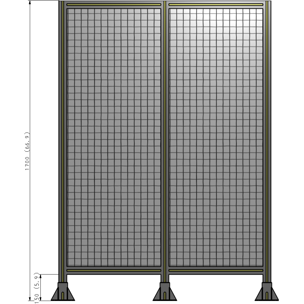 B8-1700-1200-0150-ZYMFA GUARDING PANEL 1700MM TALL X 1200MM WIDE 1'' MESH