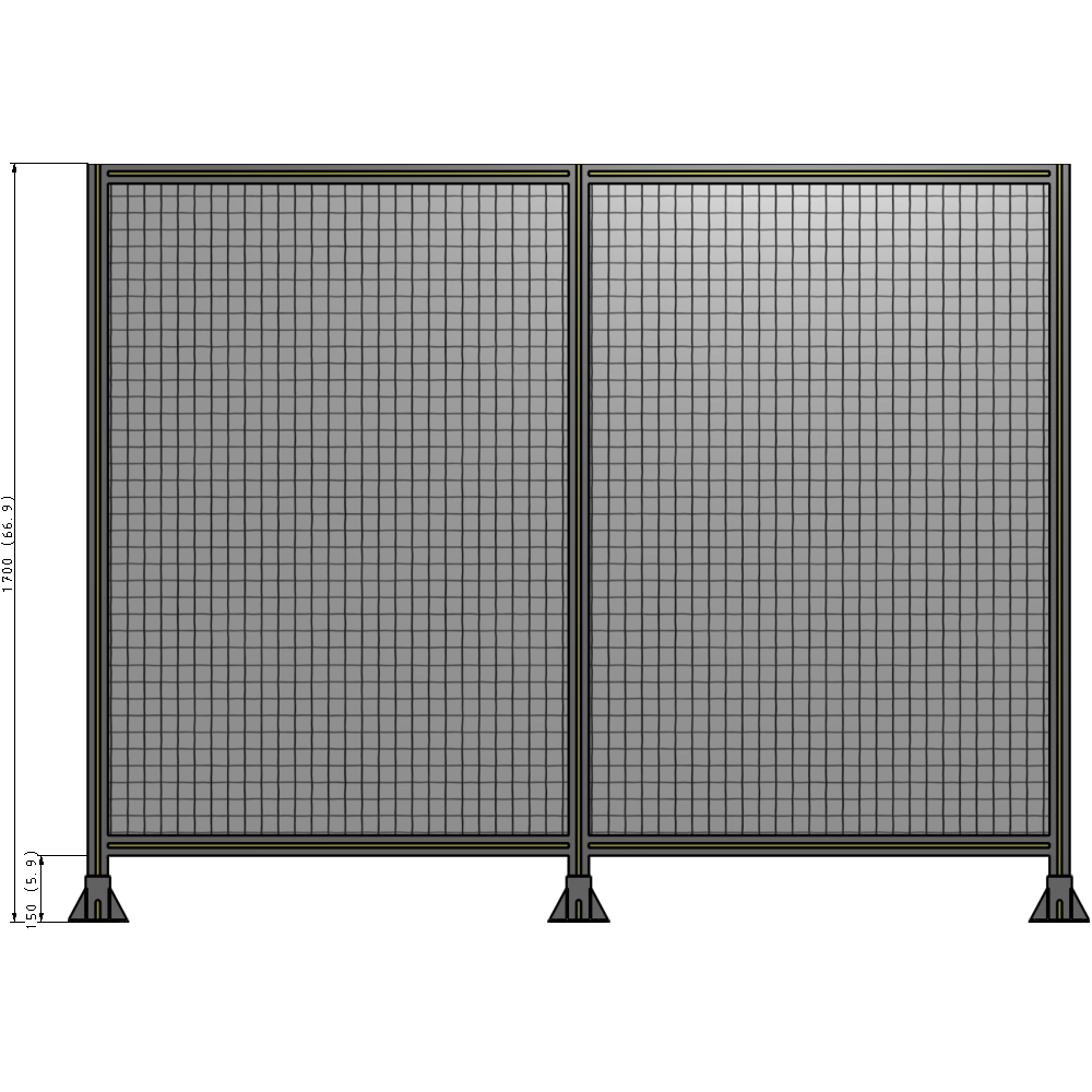 B8-1700-2200-0150-ZYMFA GUARDING PANEL 1700MM TALL X 2200MM WIDE 1'' MESH