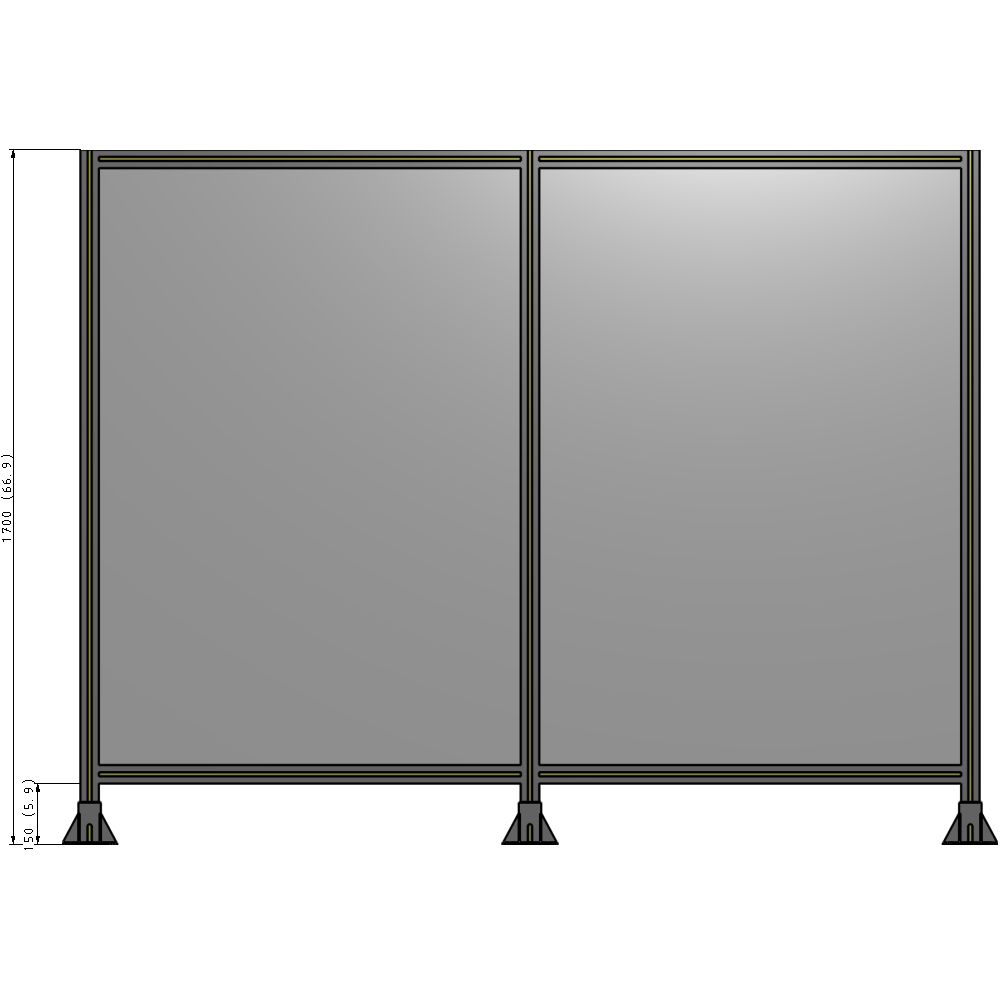 B8-1700-2200-0150-ZYPFA GUARDING PANEL 1700MM TALL X 2200MM WIDE 1/4'' POLYCARBONATE