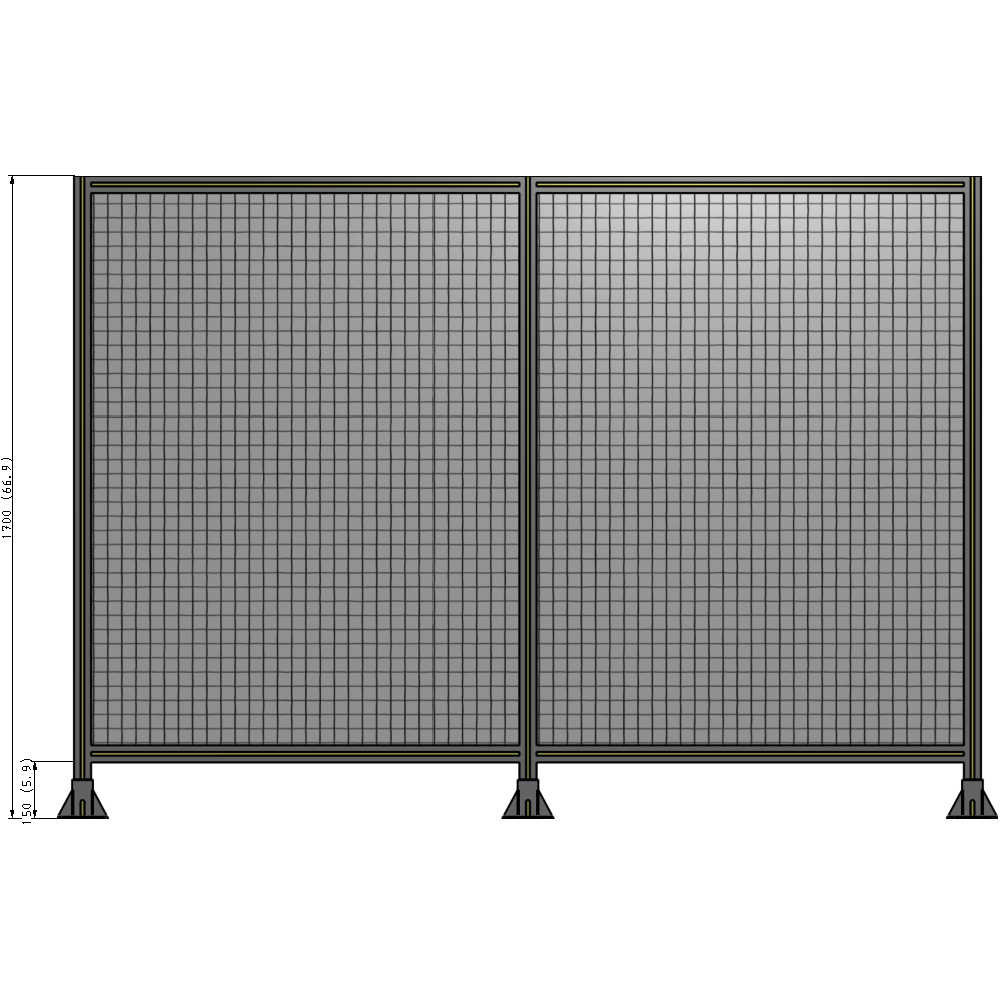B8-1700-2400-0150-ZYMFK GUARDING PANEL 1700MM TALL X 2400MM WIDE 1'' MESH