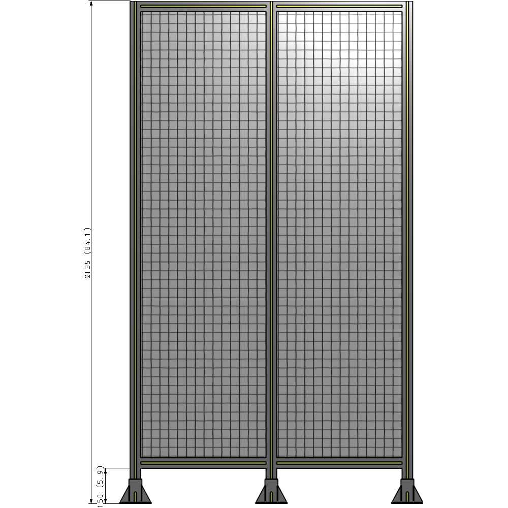 B8-2135-1200-0150-ZYMFK GUARDING PANEL 2135MM TALL X 1200MM WIDE 1'' MESH