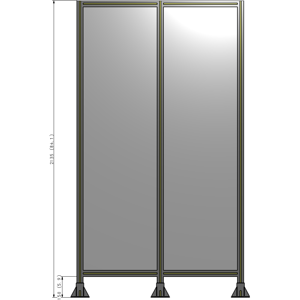 B8-2135-1200-0150-ZYPFA GUARDING PANEL 2135MM TALL X 1200MM WIDE 1/4'' POLYCARBONATE