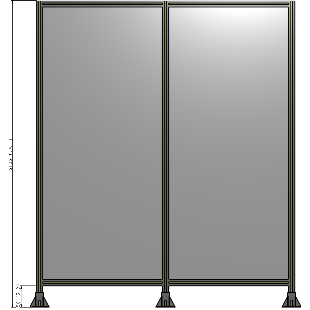 B8-2135-1800-0150-ZYPFA GUARDING PANEL 2135MM TALL X 1800MM WIDE 1/4'' POLYCARBONATE
