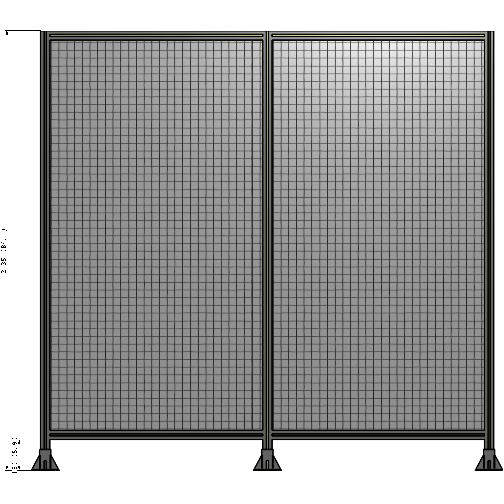 B8-2135-2200-0150-ZYMFK GUARDING PANEL 2135MM TALL X 2200MM WIDE 1'' MESH