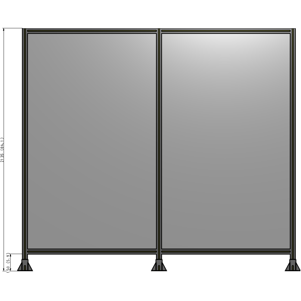 B8-2135-2400-0150-ZYPFA GUARDING PANEL 2135MM TALL X 2400MM WIDE 1/4'' POLYCARBONATE