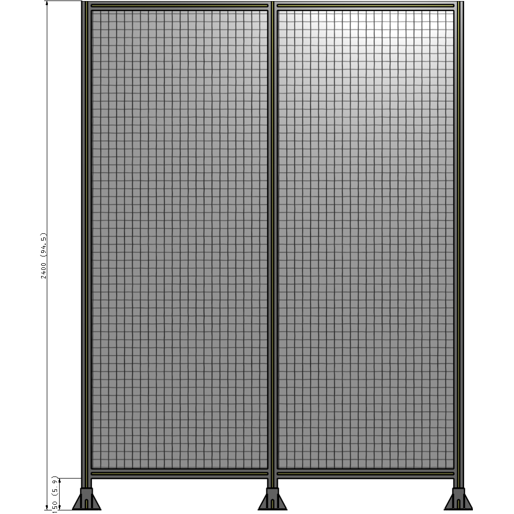 B8-2400-1800-0150-ZYMFA GUARDING PANEL 2400MM TALL X 2400MM WIDE 1'' MESH
