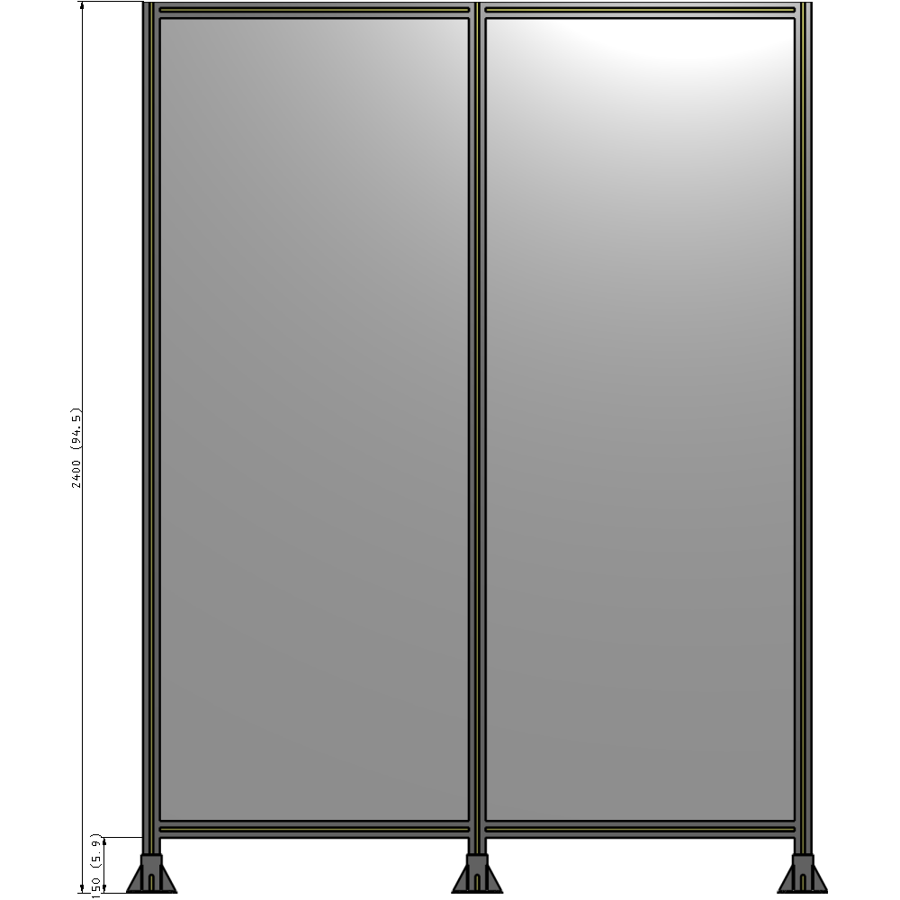 B8-2400-1800-0150-ZYPFA GUARDING PANEL 2400MM TALL X 2400MM WIDE 1/4'' POLYCARBONATE