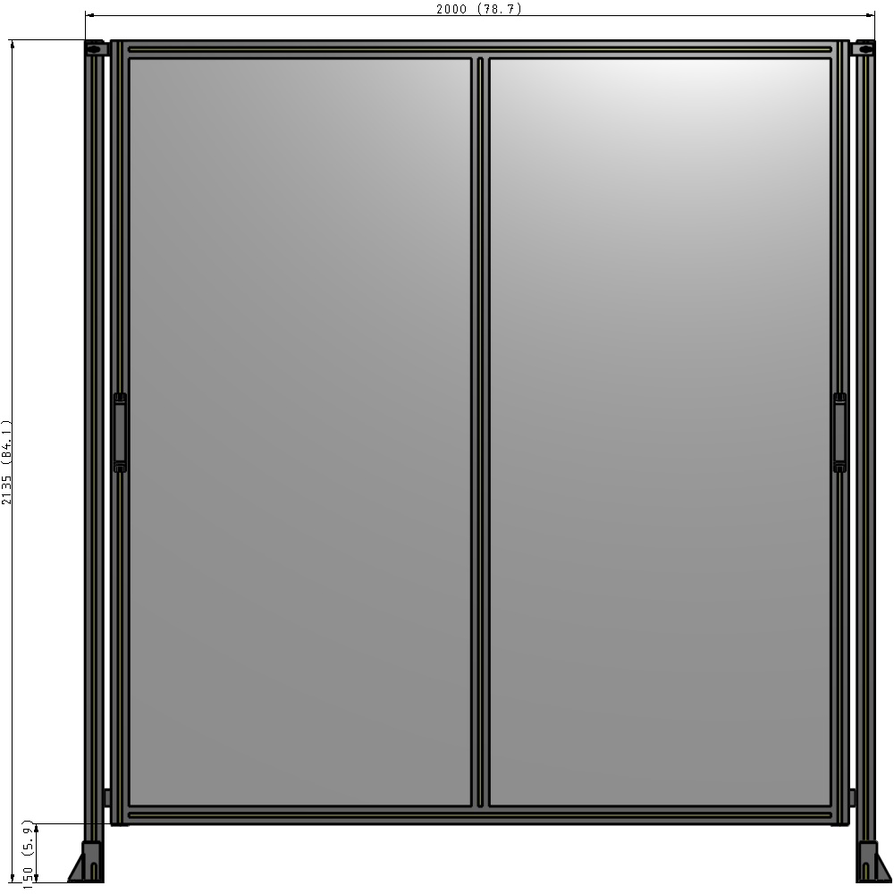E4-2135-2000-0150-GYPTA GUARDING PANEL 2135MM TALL X 2000MM WIDE 1/4'' POLYCARBONATE