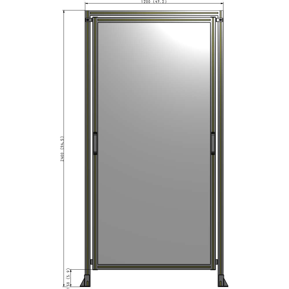 E5-2400-1200-0150-GYPTA GUARDING PANEL 2400MM TALL X 1200MM WIDE 1/4'' POLYCARBONATE
