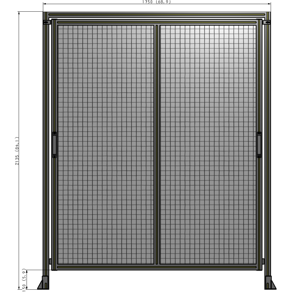 E6-2135-1750-0150-GYMTK GUARDING PANEL 2135MM TALL X 1750MM WIDE 1'' MESH