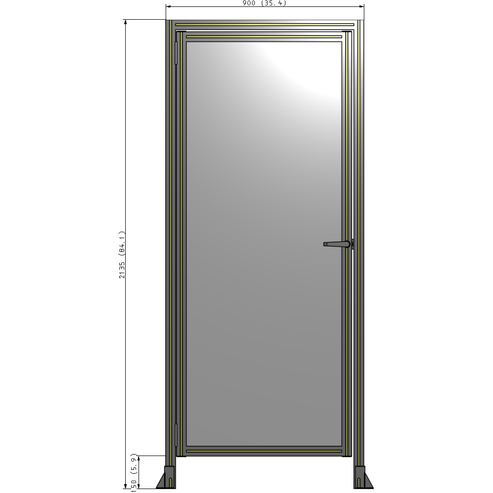 G1-2135-0900-0150-EYPTA GUARDING PANEL 2135MM TALL X 900MM WIDE 1/4'' POLYCARBONATE