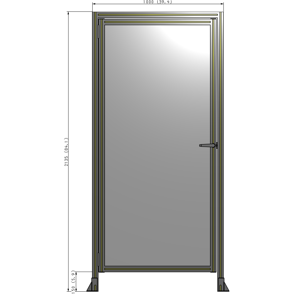 G1-2135-1000-0150-EYPTK GUARDING PANEL 2135MM TALL X 1000MM WIDE 1/4'' POLYCARBONATE