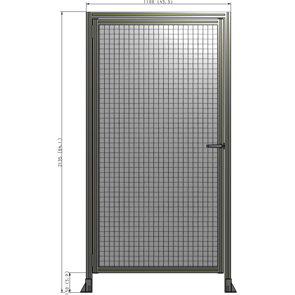 G1-2135-1100-0150-EYMTA GUARDING PANEL 2135MM TALL X 1100MM WIDE 1'' MESH
