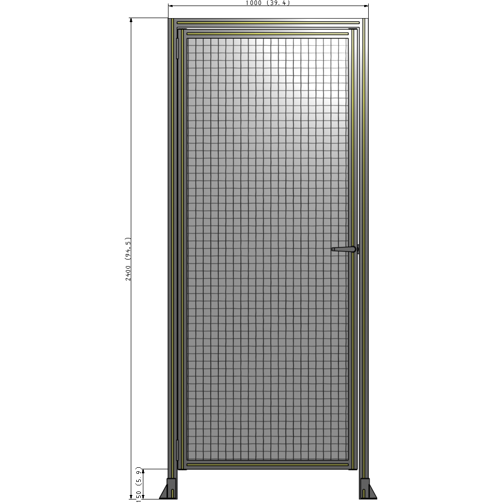 G1-2400-1000-0150-EYMTK GUARDING PANEL 2400MM TALL X 1000MM WIDE 1'' MESH