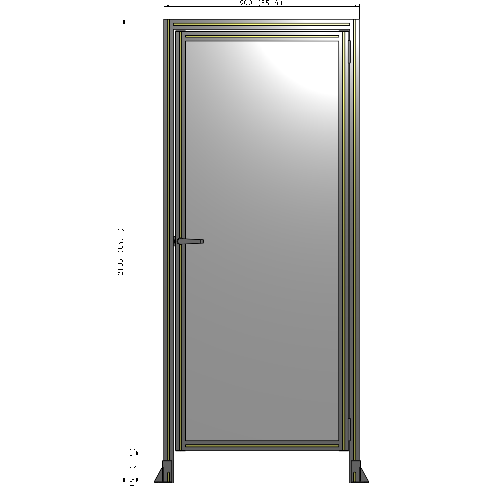 G2-2135-0900-0150-EYPTK GUARDING PANEL 2135MM TALL X 900MM WIDE 1/4'' POLYCARBONATE