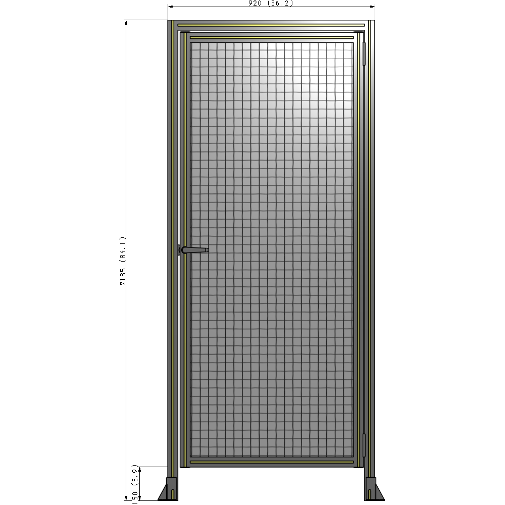 G2-2135-0920-0150-EYMTA GUARDING PANEL 2135MM TALL X 920MM WIDE 1'' MESH