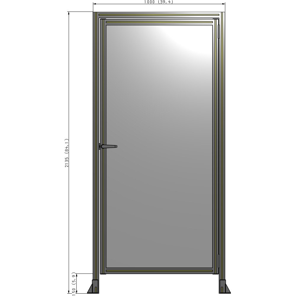 G2-2135-1000-0150-EYPTK GUARDING PANEL 2135MM TALL X 1000MM WIDE 1/4'' POLYCARBONATE